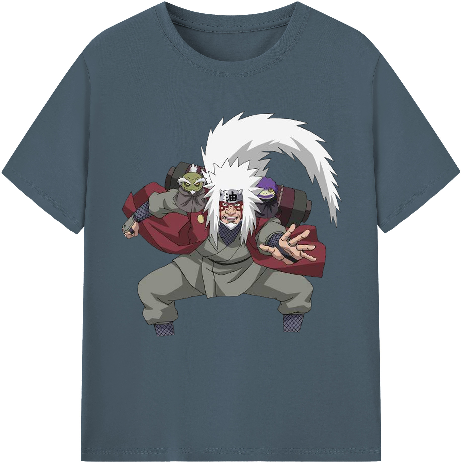 （画像用） NARUTO -ナルト- 自来也（じらいや） Jiraiya 綿100％半袖Tシャツ（フロントプリント）